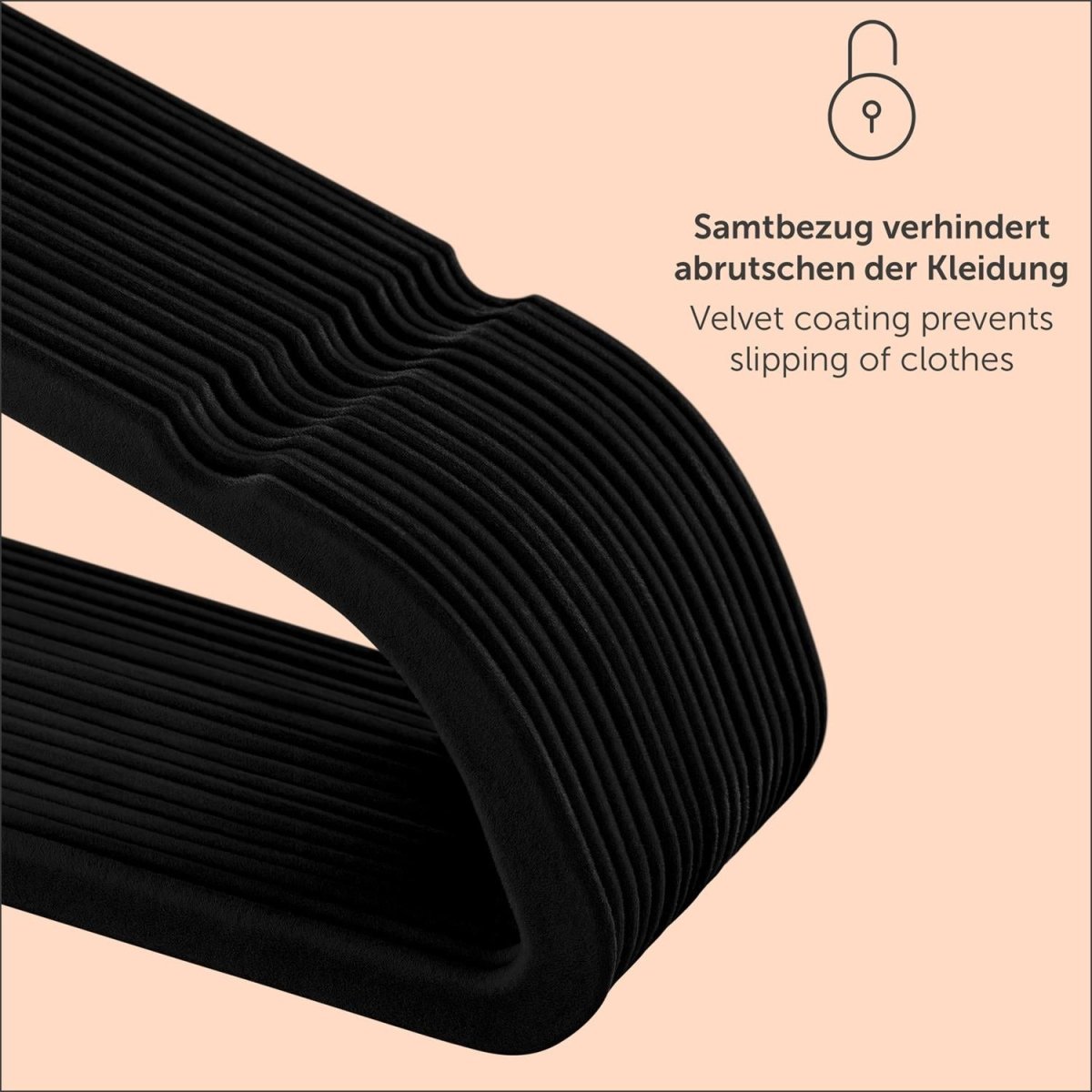 KLEIDERBÜGEL Tyra - mit Samtbezug -