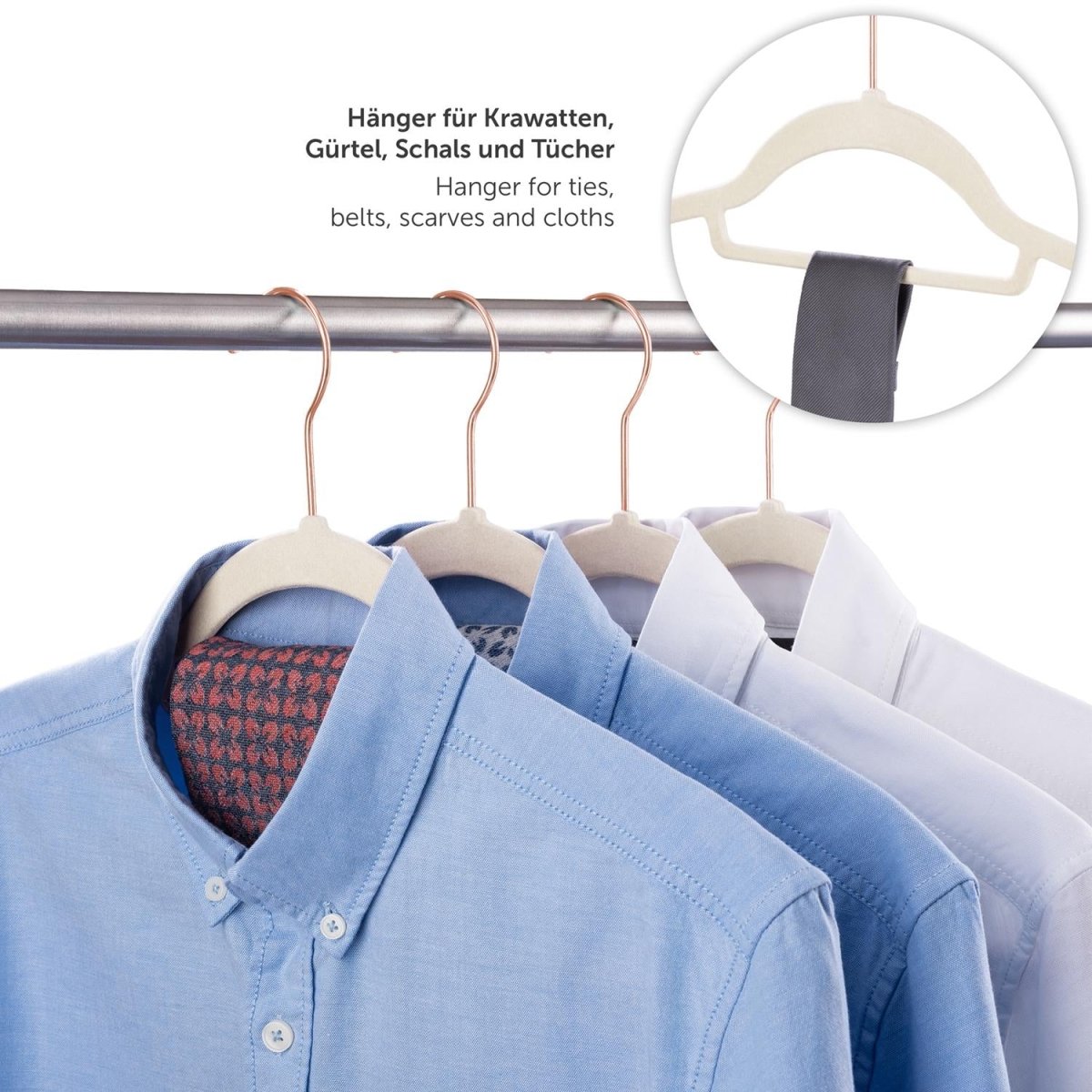 KLEIDERBÜGEL Tyra - mit Samtbezug -