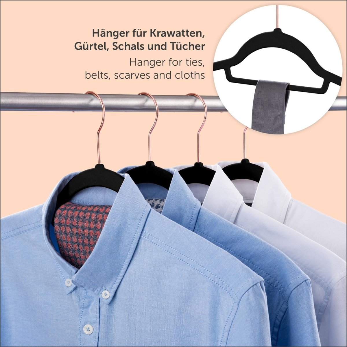 KLEIDERBÜGEL Tyra - mit Samtbezug -