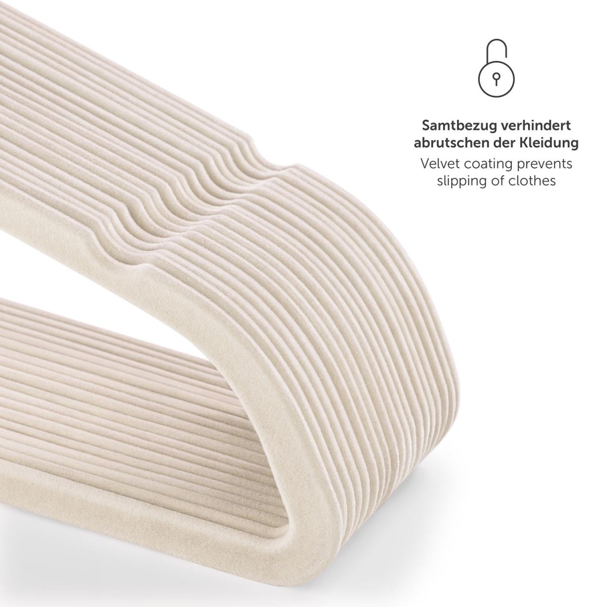 KLEIDERBÜGEL Tyra - mit Samtbezug -