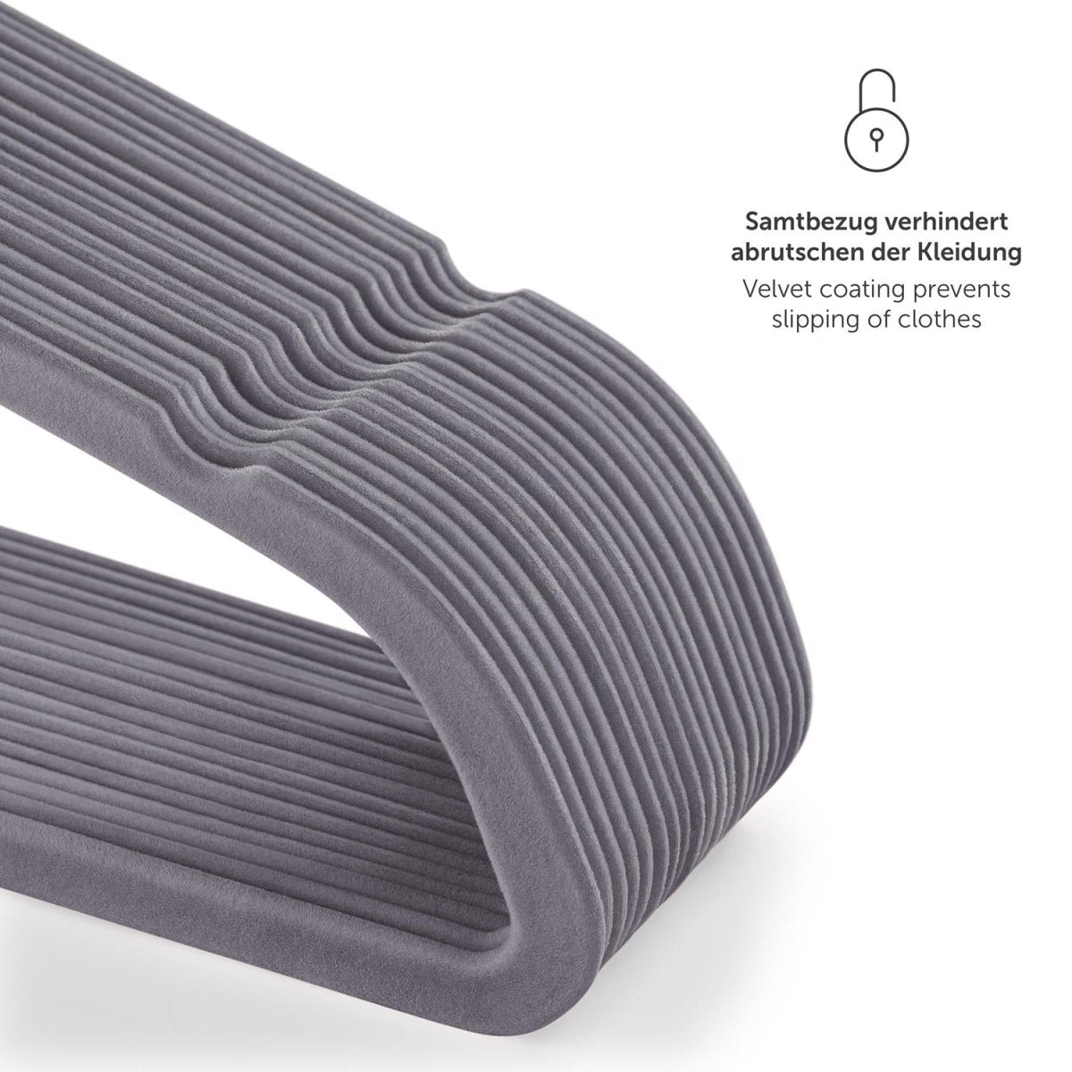 KLEIDERBÜGEL Tyra - mit Samtbezug -