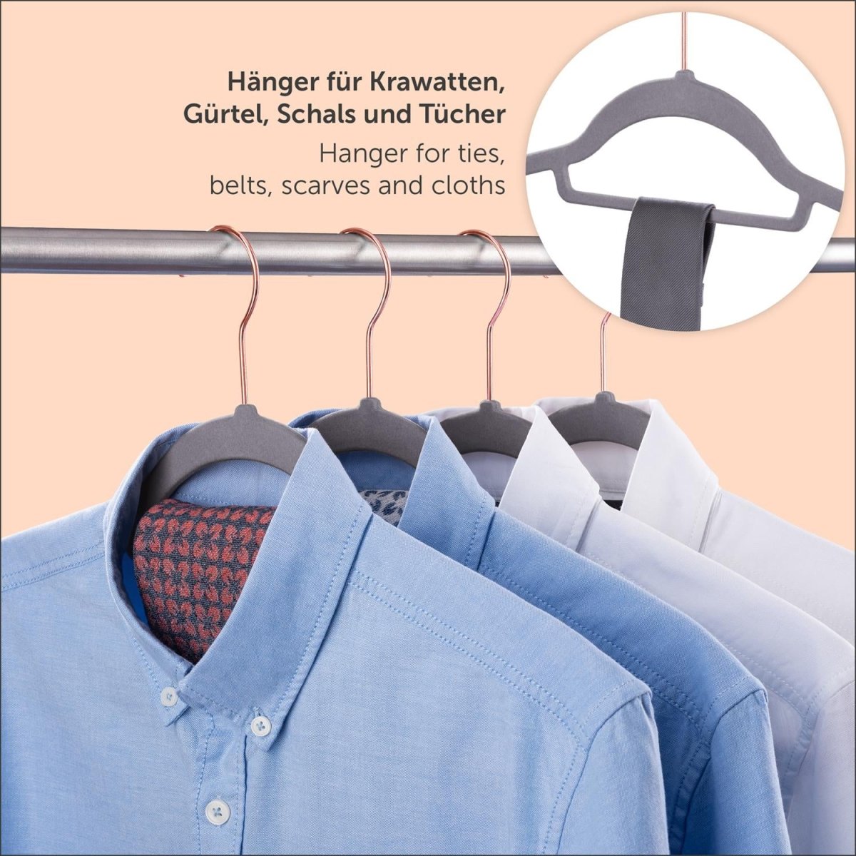 KLEIDERBÜGEL Tyra - mit Samtbezug -