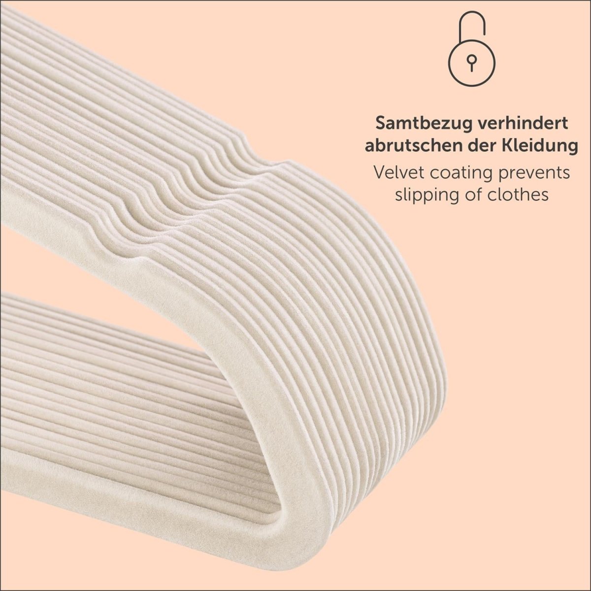 KLEIDERBÜGEL Tyra - mit Samtbezug -