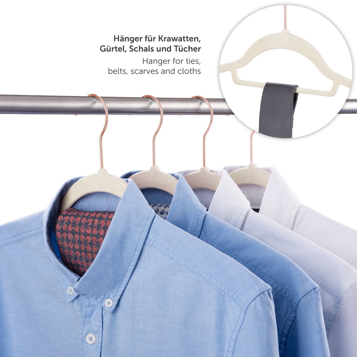 KLEIDERBÜGEL Tyra - mit Samtbezug -