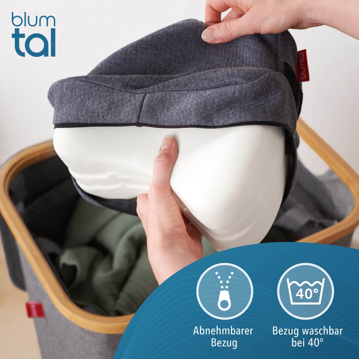 KNIEKISSEN für Seitenschläfer aus Memory Foam, Oeko - Tex Zertifiziert -