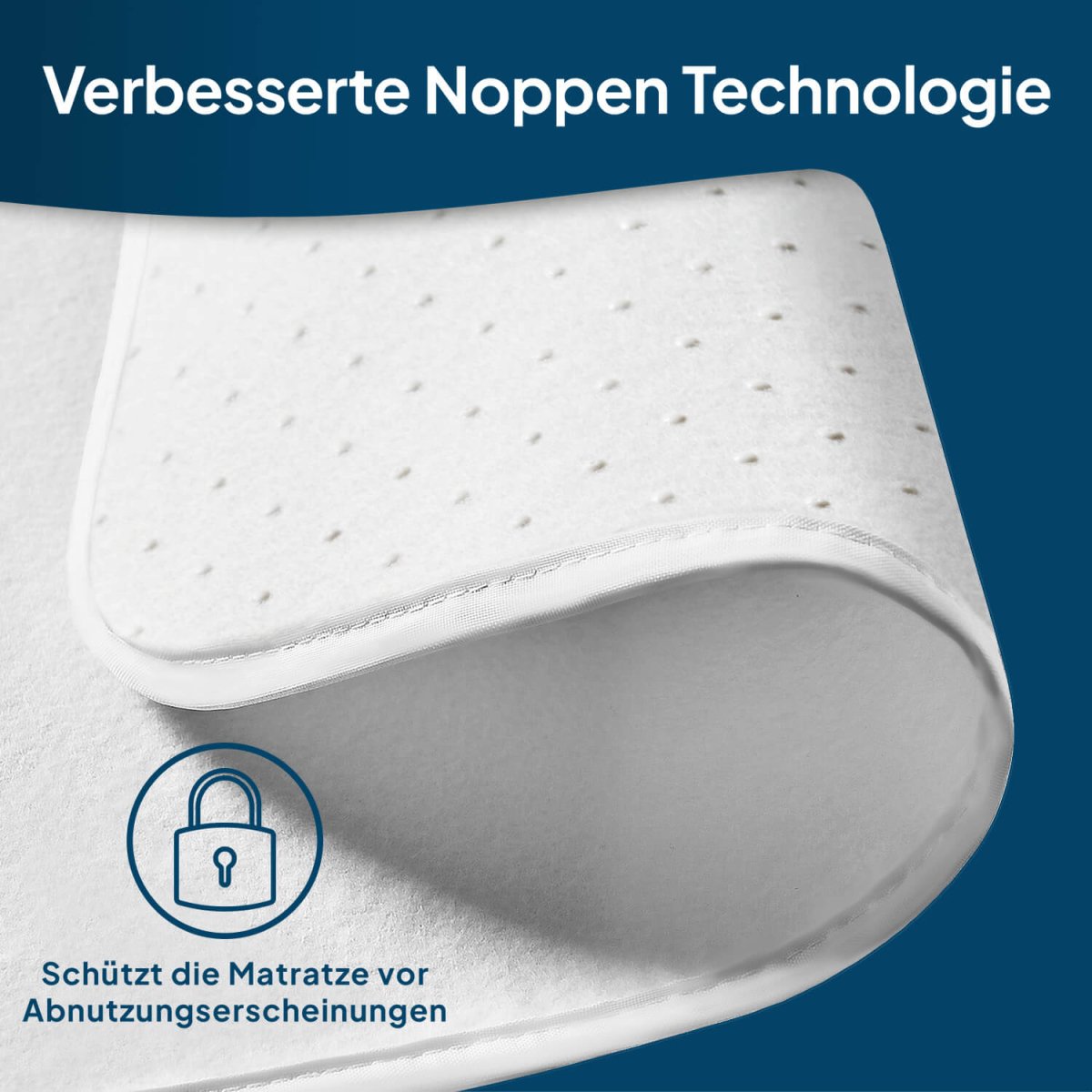 LATTENROST AUFLAGE, Oeko - Tex Zertifizierter Matratzenschoner mit Anti - Rutsch - Schicht -