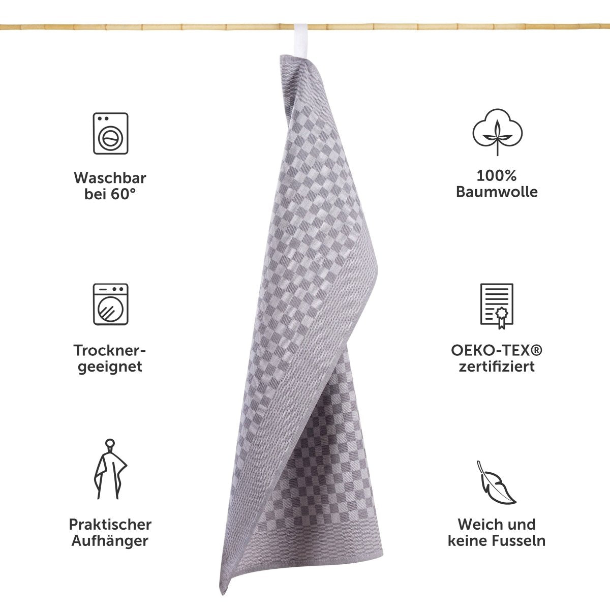 Premium GESCHIRRTÜCHER Set Markus, 50x70cm, Oekotex Zertifiziert -