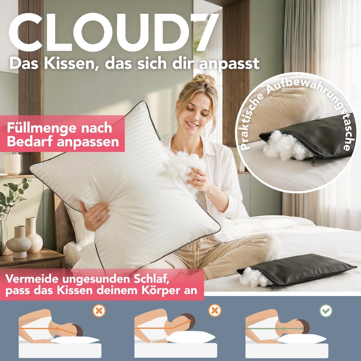 PREMIUM KOPFKISSEN NANO ISAK -