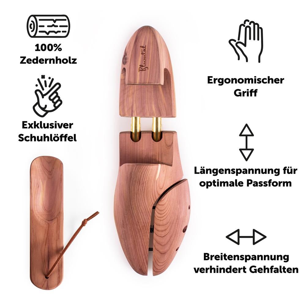 SCHUHSPANNER Solveig - aus Zedernholz mit Schuhlöffel -