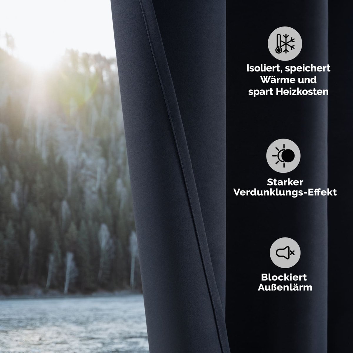 VERDUNKELUNGSVORHÄNGE mit Kräuselband -