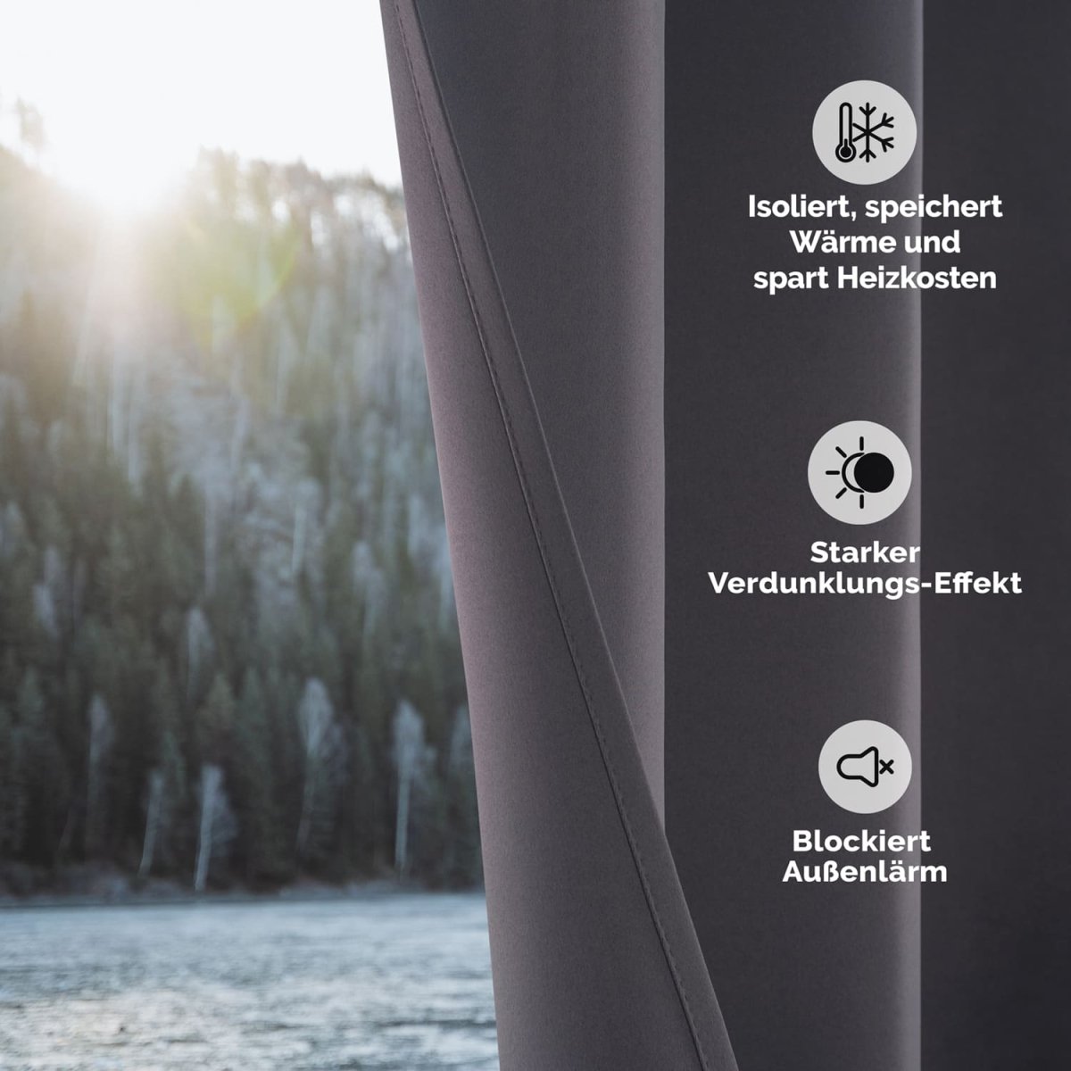 VERDUNKELUNGSVORHÄNGE mit Kräuselband -