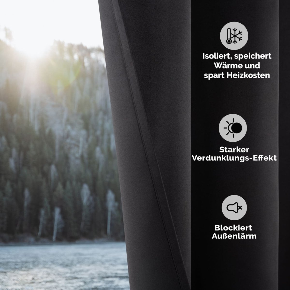 VERDUNKELUNGSVORHÄNGE mit Kräuselband -