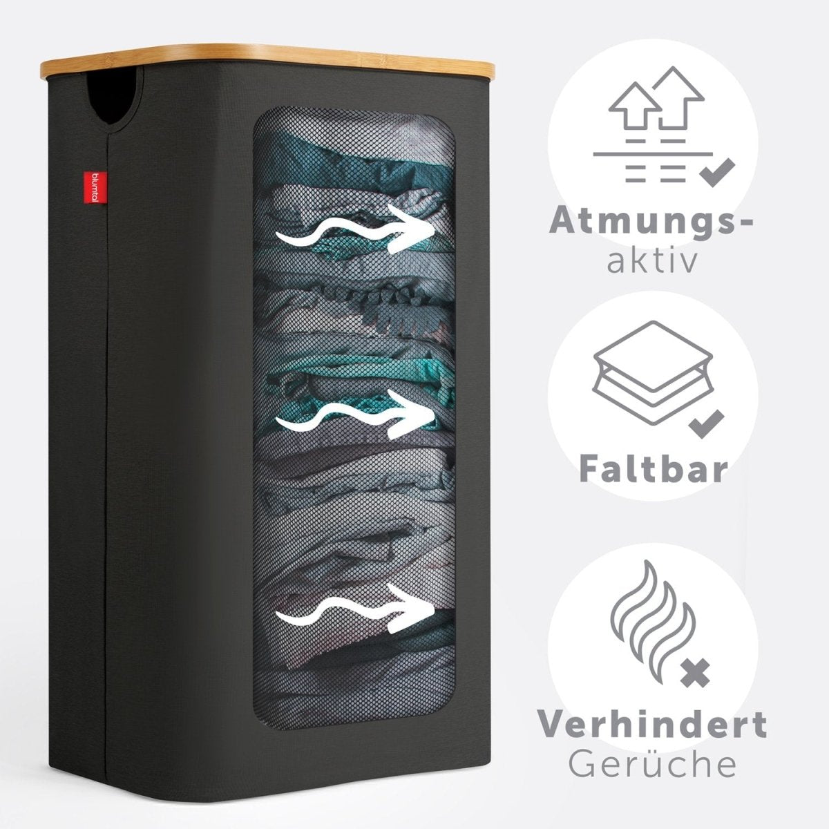 WÄSCHEKORB mit herausnehmbaren Wäschesack -