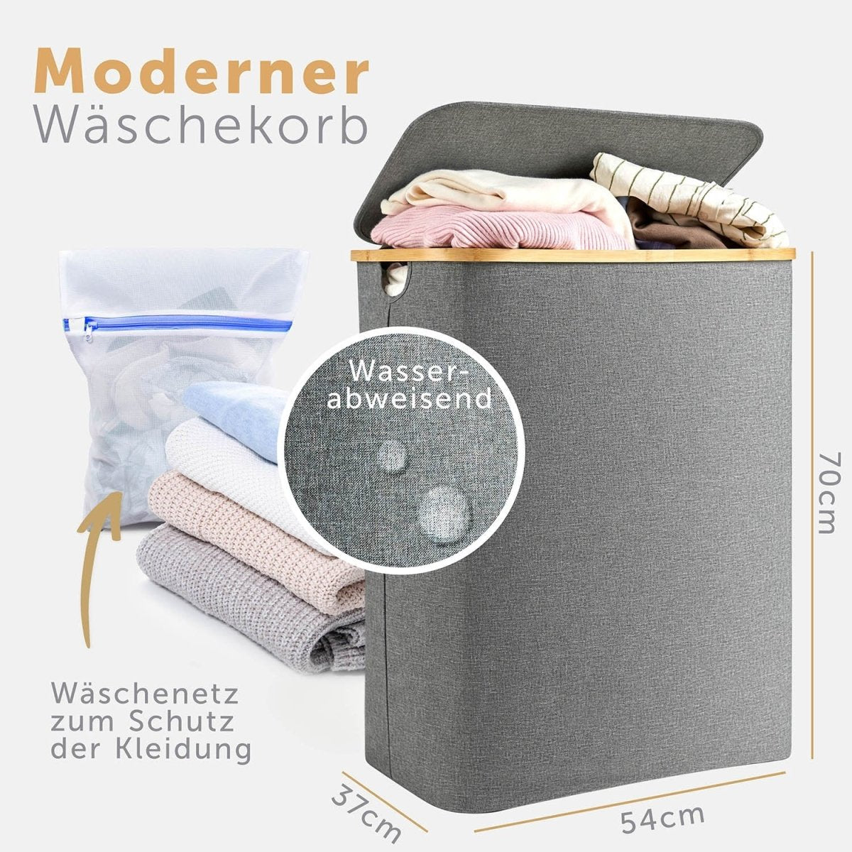WÄSCHEKORB mit herausnehmbaren Wäschesack -