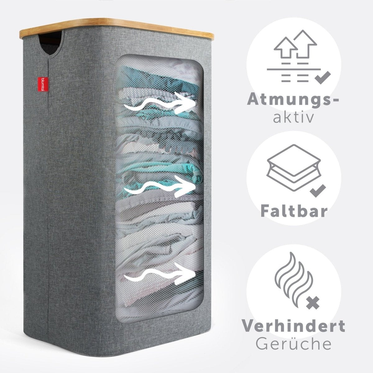 WÄSCHEKORB mit herausnehmbaren Wäschesack -