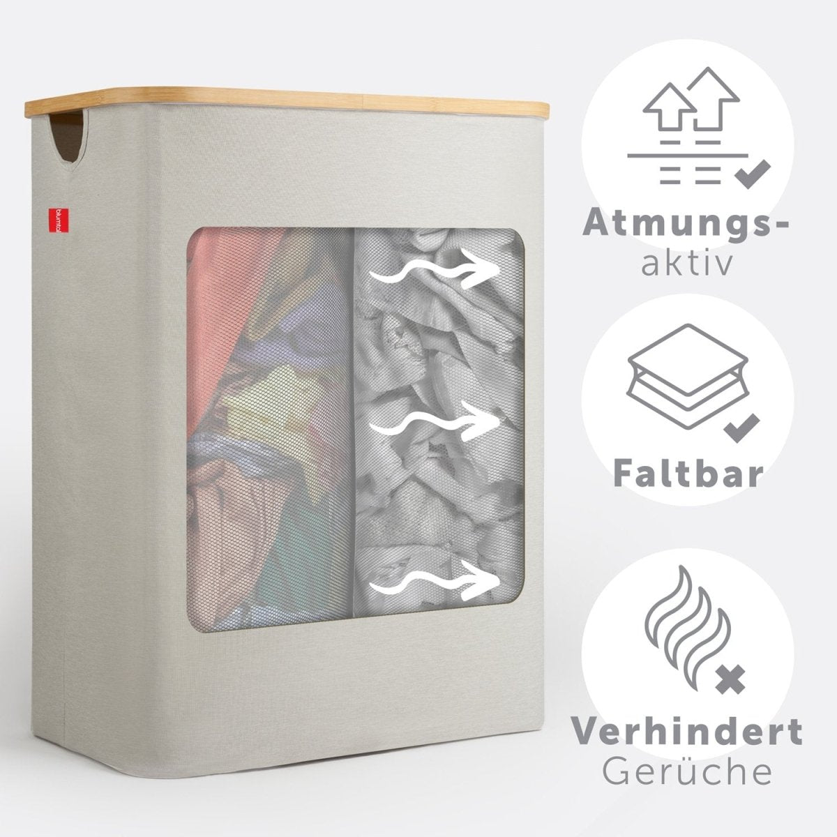 WÄSCHEKORB mit herausnehmbaren Wäschesack -