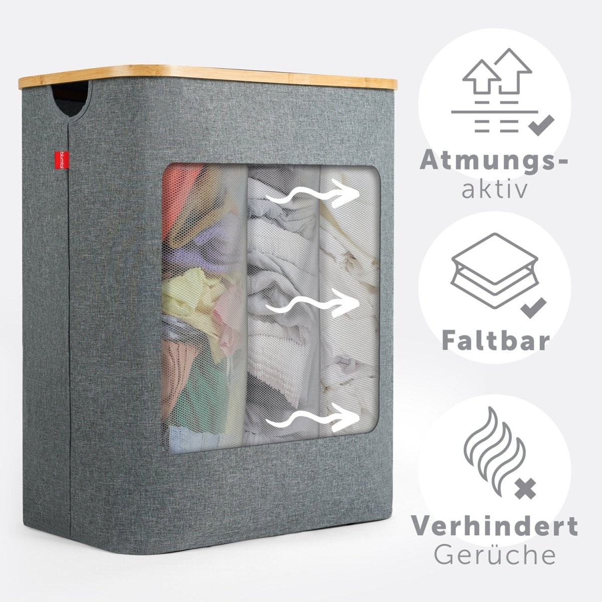 WÄSCHEKORB mit herausnehmbaren Wäschesack -