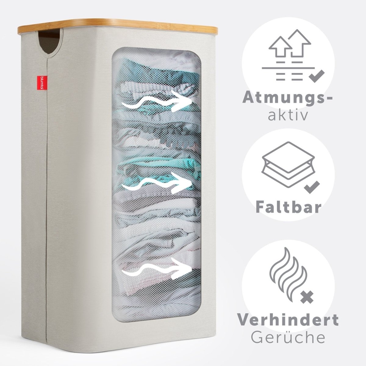 WÄSCHEKORB mit herausnehmbaren Wäschesack -