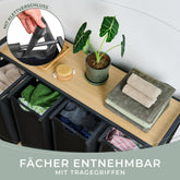 WÄSCHEKORB mit Metall - Rahme - Ablage & Beinen + 4 Verschiedenen Designs -