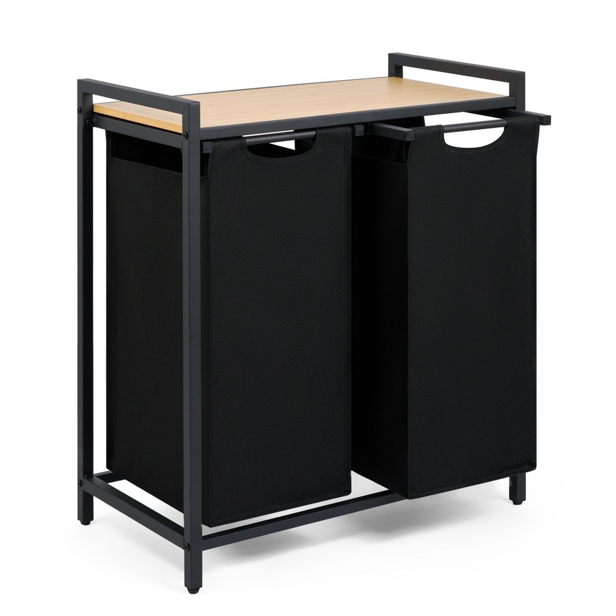 WÄSCHEKORB mit Metall - Rahme - Ablage & Beinen + 4 Verschiedenen Designs -
