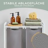 WÄSCHEKORB mit Metall - Rahme - Ablage & Beinen + 4 Verschiedenen Designs -