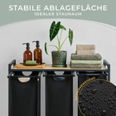 WÄSCHEKORB mit Metall - Rahme - Ablage & Beinen + 4 Verschiedenen Designs -