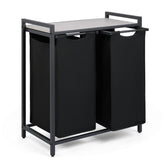 WÄSCHEKORB mit Metall - Rahme - Ablage & Beinen + 4 Verschiedenen Designs -