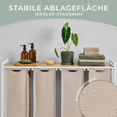 WÄSCHEKORB mit Metall - Rahme - Ablage & Beinen + 4 Verschiedenen Designs -