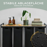 WÄSCHEKORB mit Metall - Rahme - Ablage & Beinen + 4 Verschiedenen Designs -