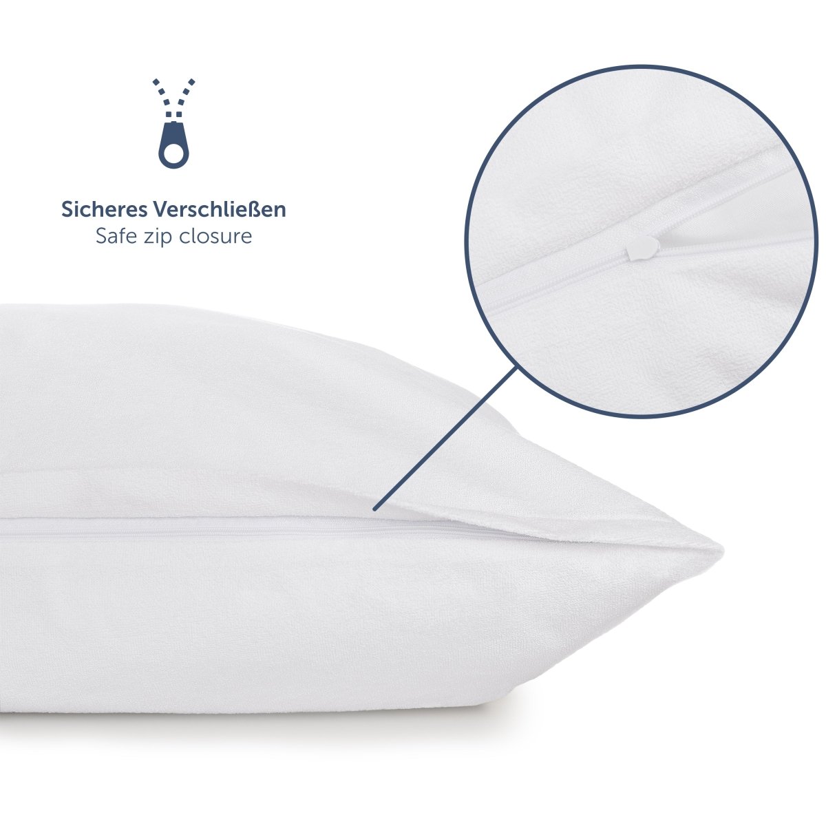 KISSENBEZUG, Wasserdicht, aus Baumwolle, mit Reißverschluss -