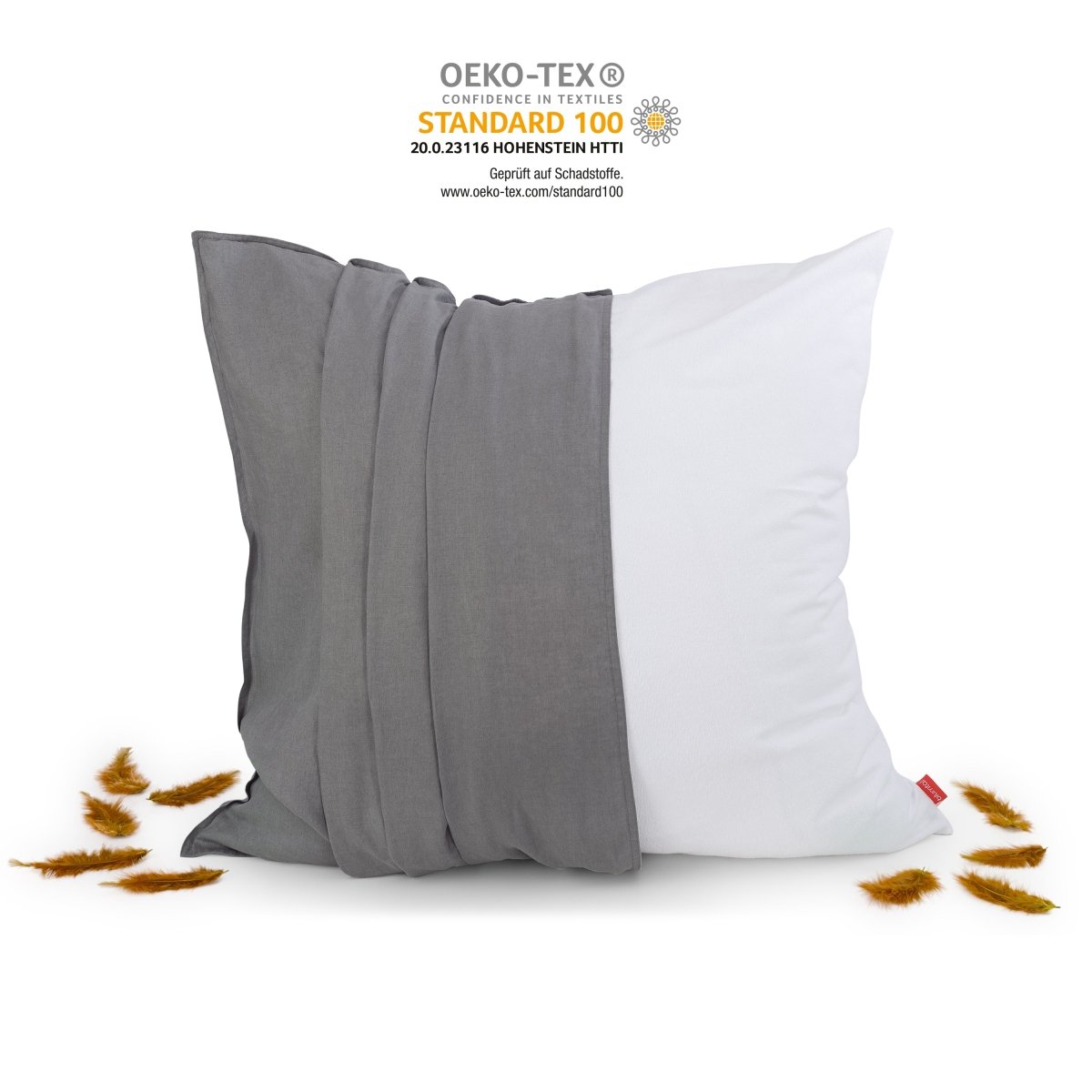 KISSENBEZUG, Wasserdicht, aus Baumwolle, mit Reißverschluss -