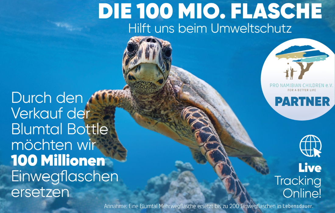 Einhundert-Millionen-Flasche