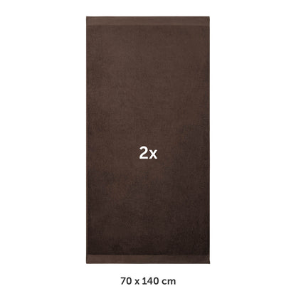 Badetuch Set aus Frottee, 2x 70x140cm
