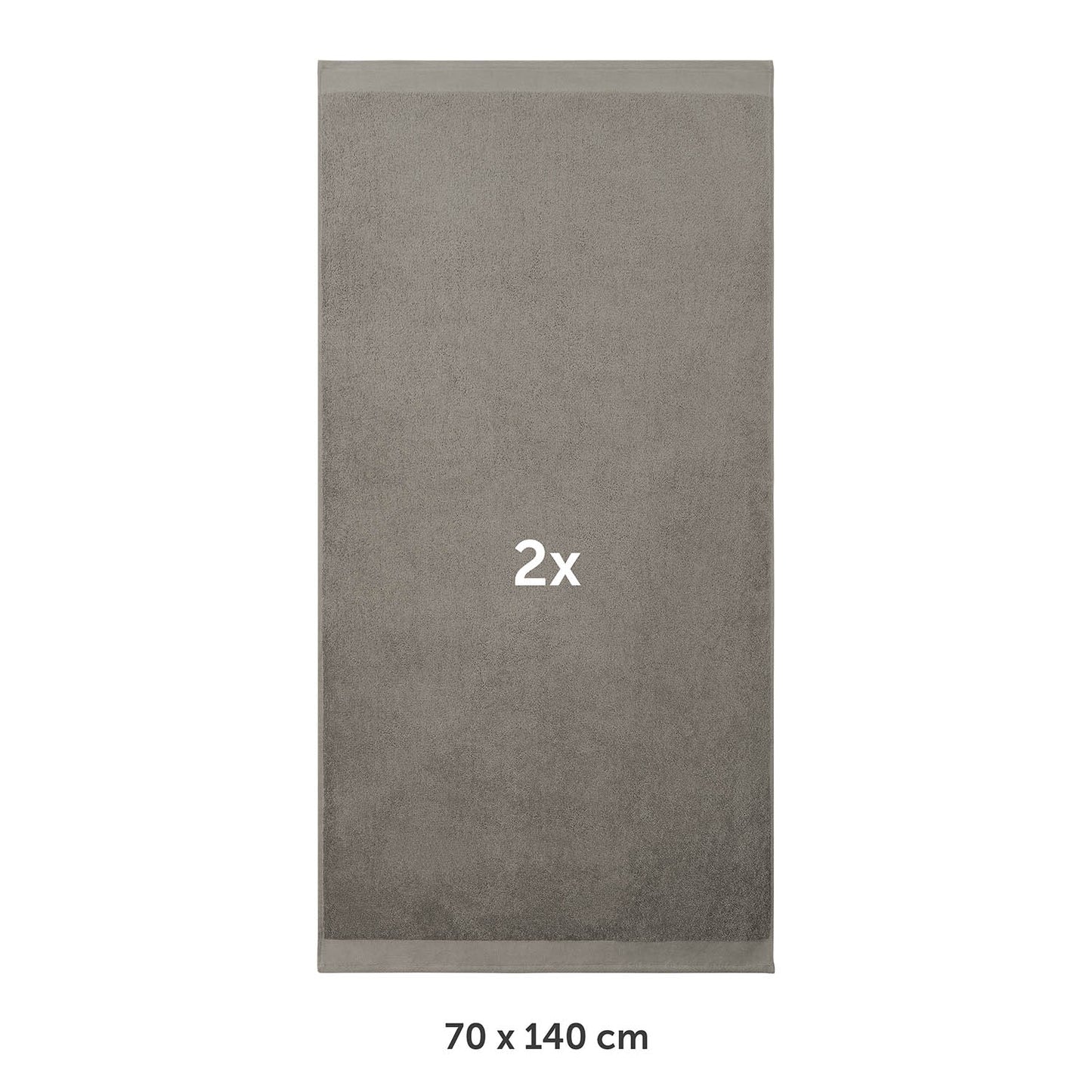 Badetuch Set aus Frottee, 2x 70x140cm