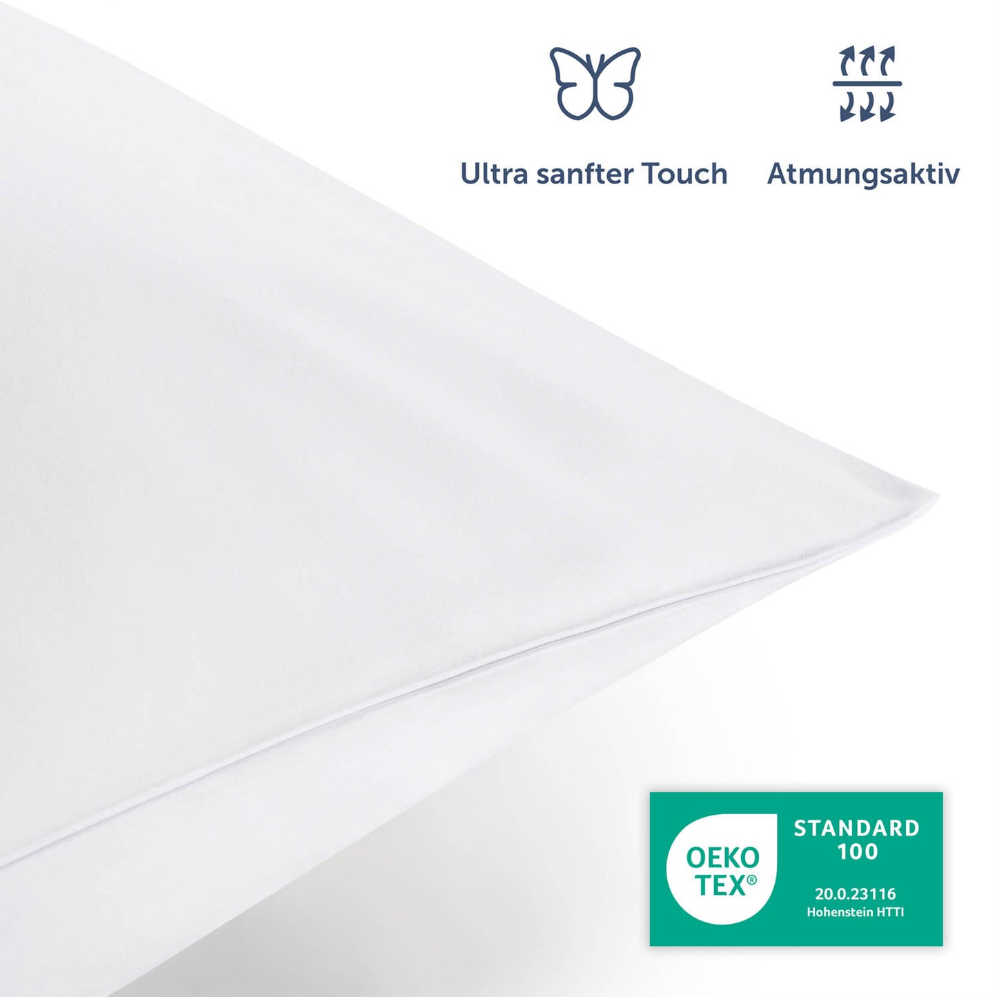 Bettbezug Set aus Mikrofaser - Superweich, Oekotex Zertifiziert, 155x220cm