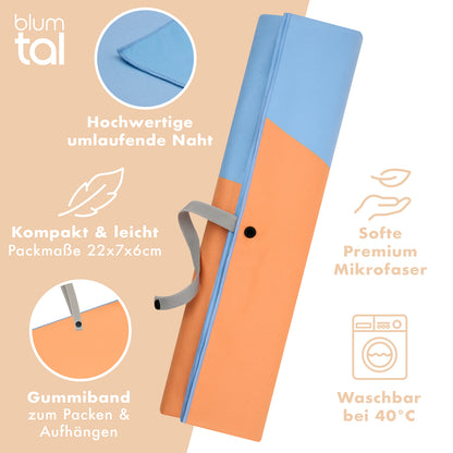 STRANDHANDTUCH aus Mikrofaser - 90x180cm kompakt und schnelltrocknend