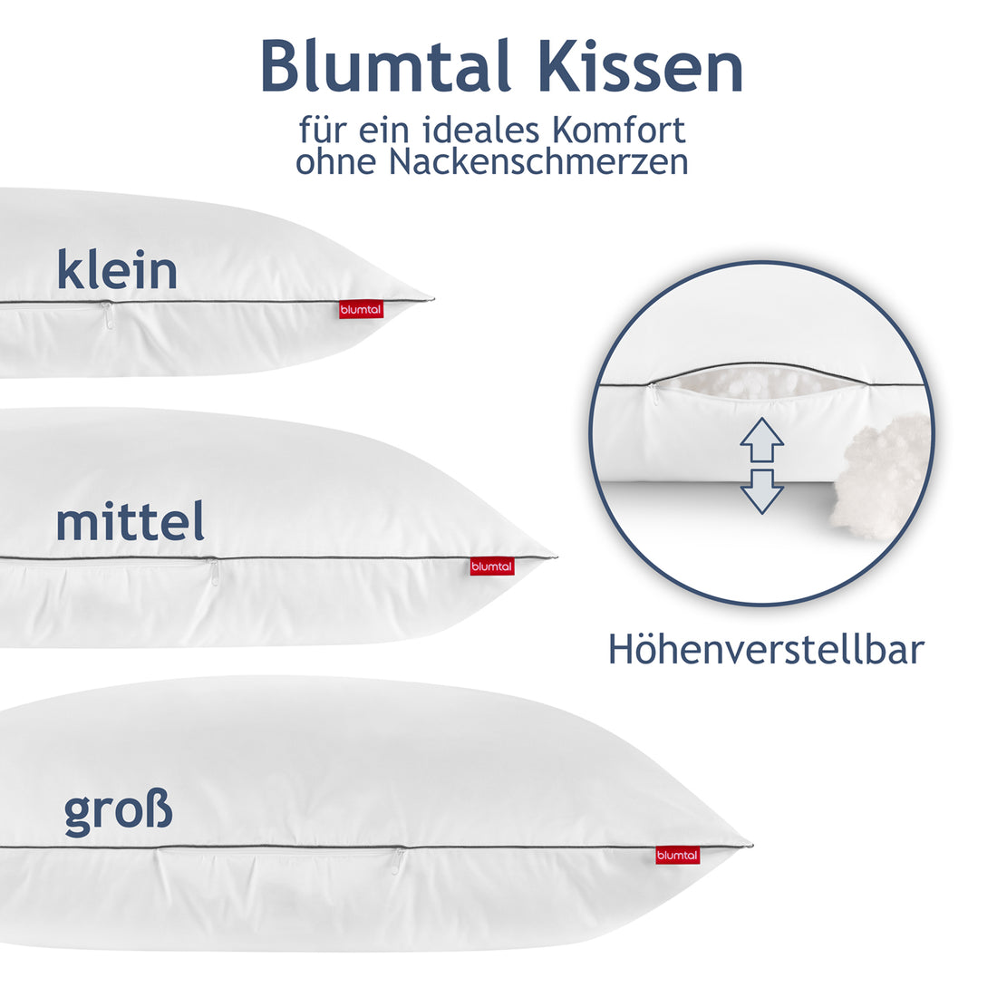 KOPFKISSEN, aus Mikrofaser, Nackenkissen mit anpassbarer Füllung