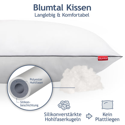 Kopfkissen aus Mikrofaser, Nackenkissen mit anpassbarer Füllung