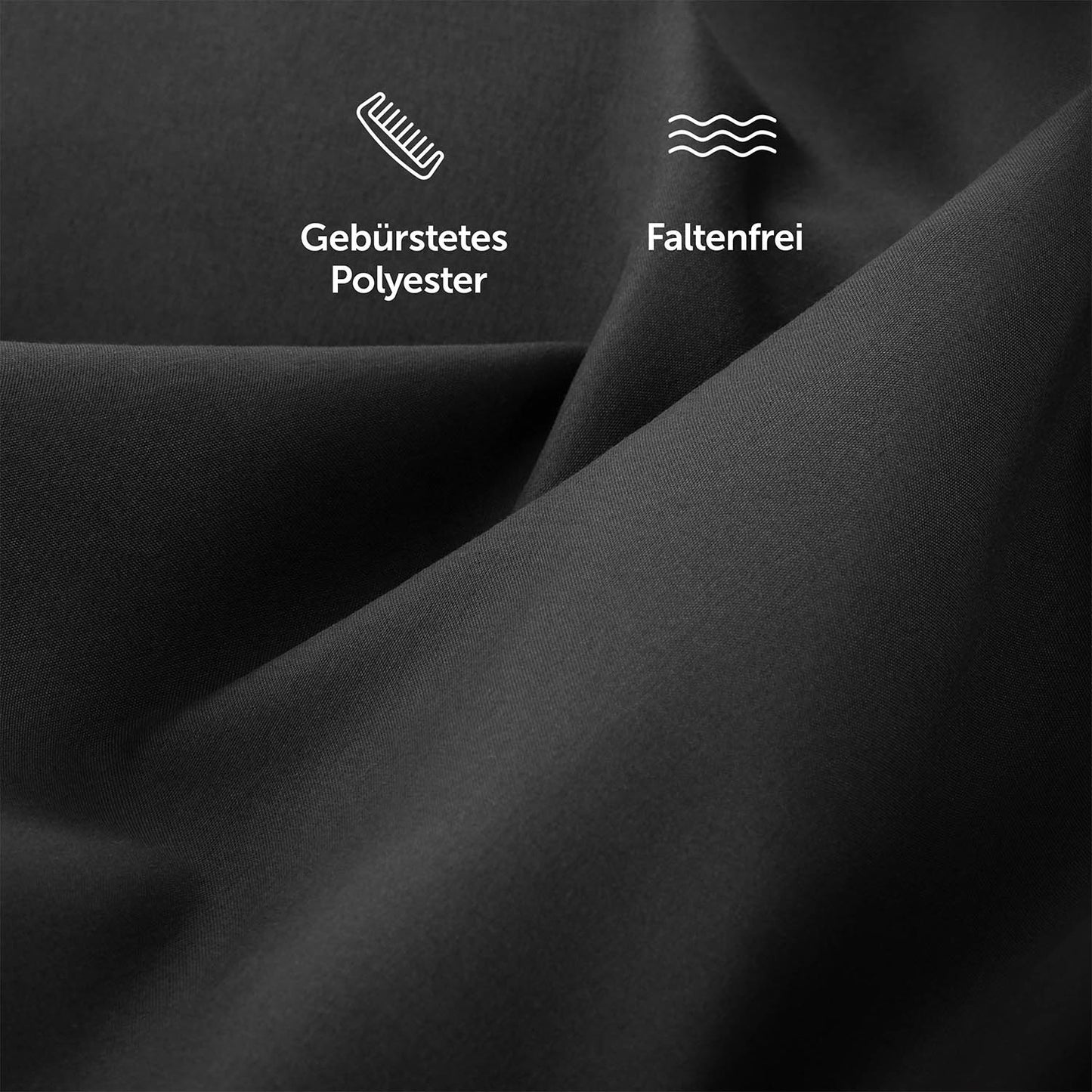 Kissenbezug aus Mikrofaser mit Reißverschluss im 2er Set, Oekotex Zertifiziert