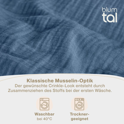 Musselin BETTWÄSCHE Vili aus Baumwolle, Oeko-Tex Zertifiziert