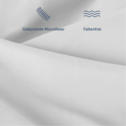 Bettbezug Set aus Mikrofaser - Superweich, Oekotex Zertifiziert, 200x220cm