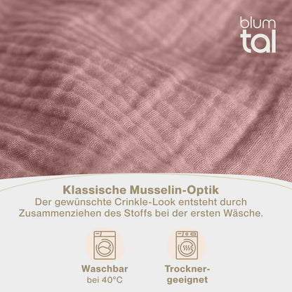 Musselin BETTWÄSCHE Vili aus Baumwolle, Oeko-Tex Zertifiziert