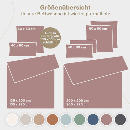 Musselin BETTWÄSCHE Vili aus Baumwolle, Oeko-Tex Zertifiziert