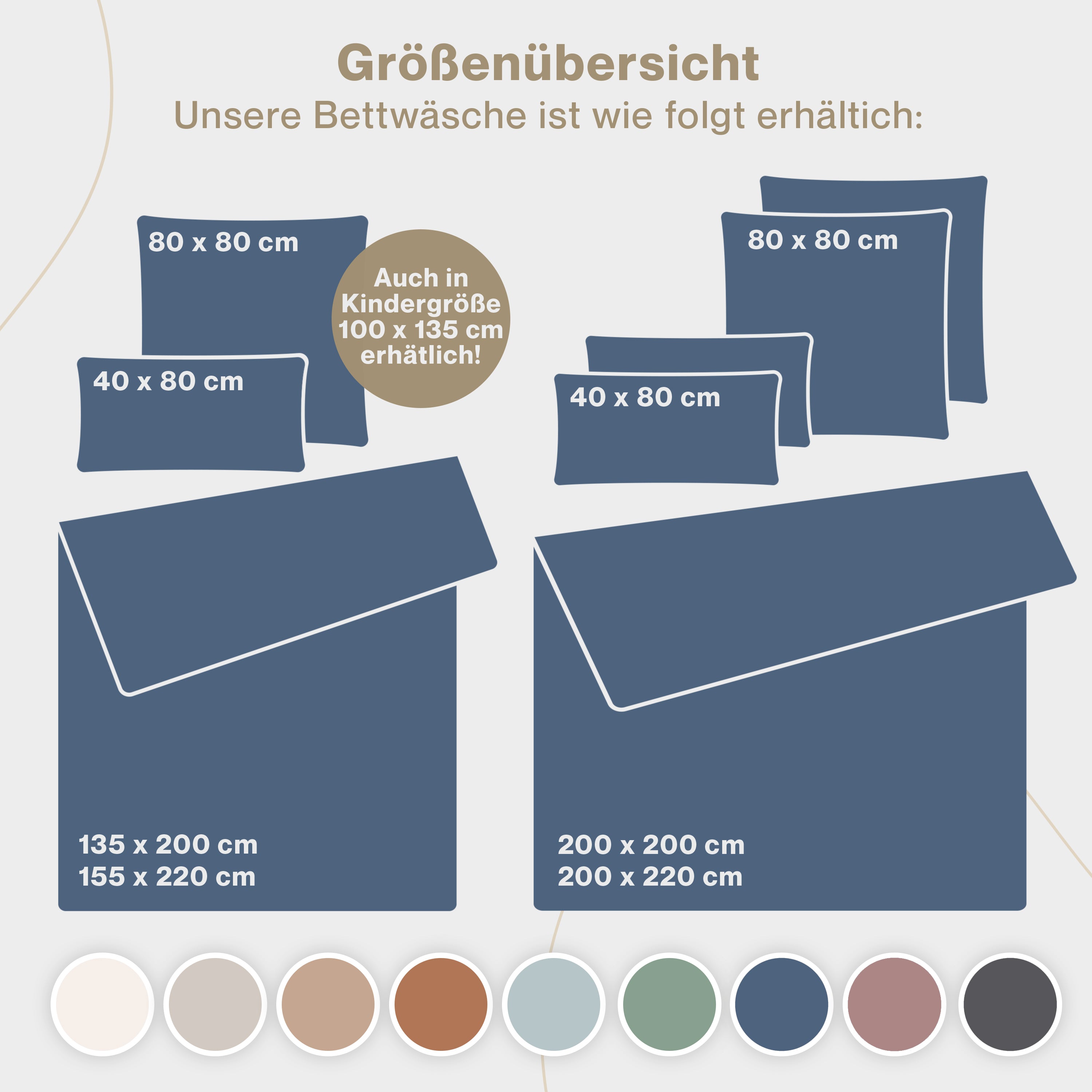 Musselin BETTWÄSCHE Vili aus Baumwolle, Oeko-Tex Zertifiziert