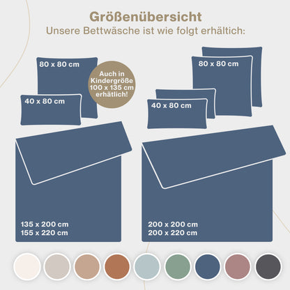 Musselin BETTWÄSCHE Vili aus Baumwolle, Oeko-Tex Zertifiziert