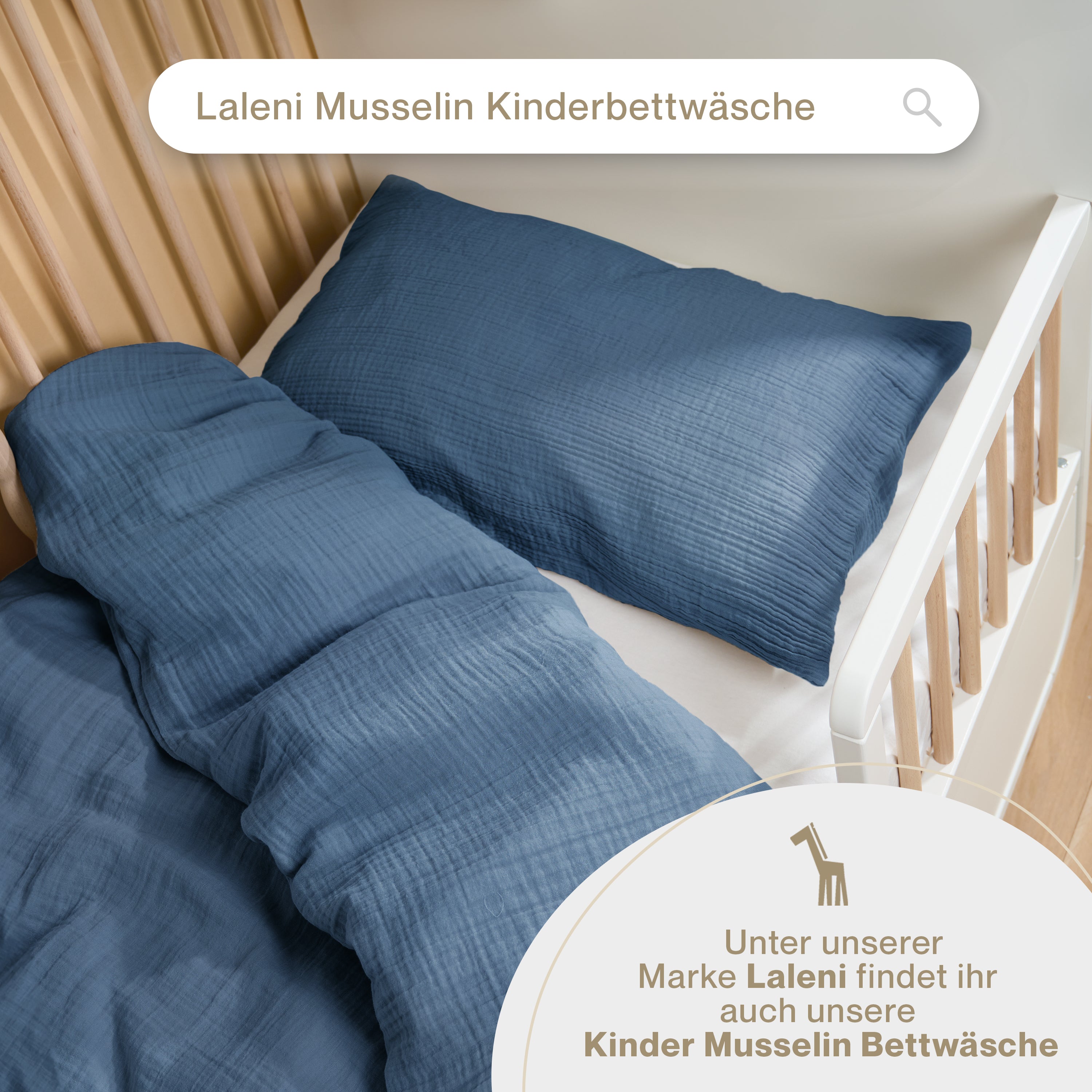 Musselin BETTWÄSCHE Vili aus Baumwolle, Oeko-Tex Zertifiziert