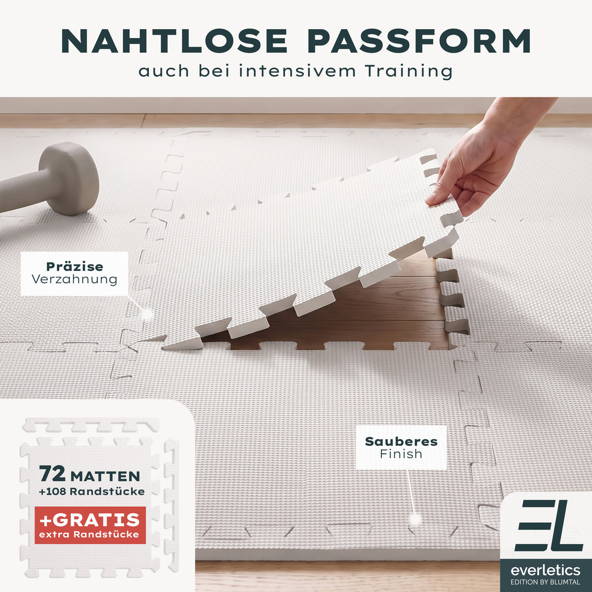 BODENSCHUTZMATTE Fitness Set - ultra tragfähig &amp; dämpfend