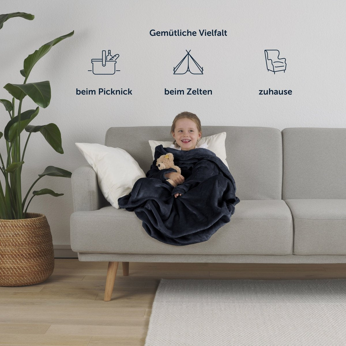 Ärmeldecke Kinder 90x105cm - OEKO-TEX zertifiziert-