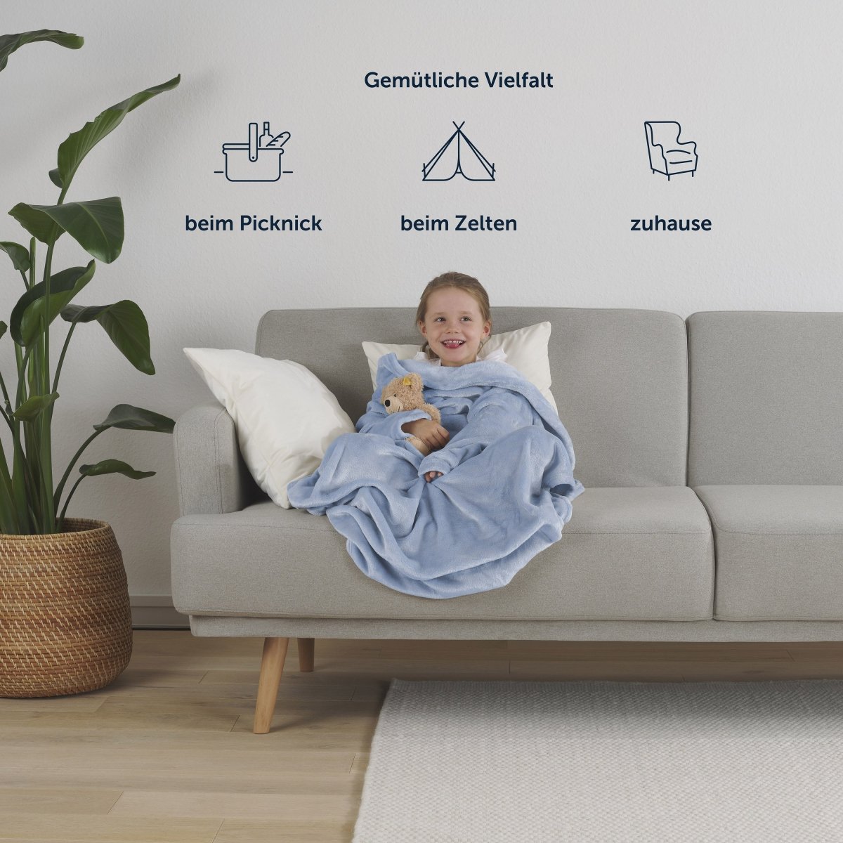 Ärmeldecke Kinder 90x105cm - OEKO-TEX zertifiziert-