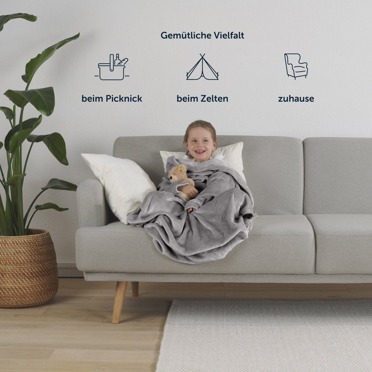 Ärmeldecke Kinder 90x105cm - OEKO-TEX zertifiziert-